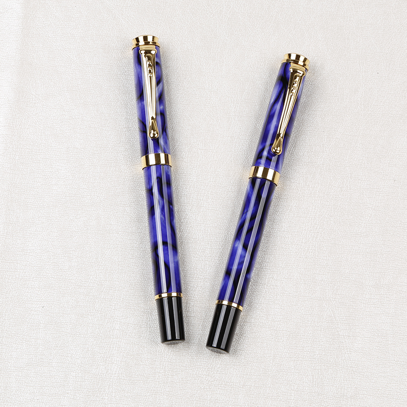 Красочные смолы баррель Роскошный металлический зажим Топ Мода акриловая ручка для сувенира с приятным эффектом