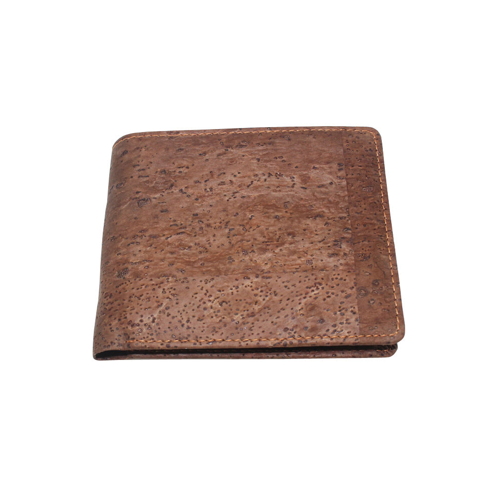 Boshiho-cartera de corcho con bloqueo RFID, monedero delgado y