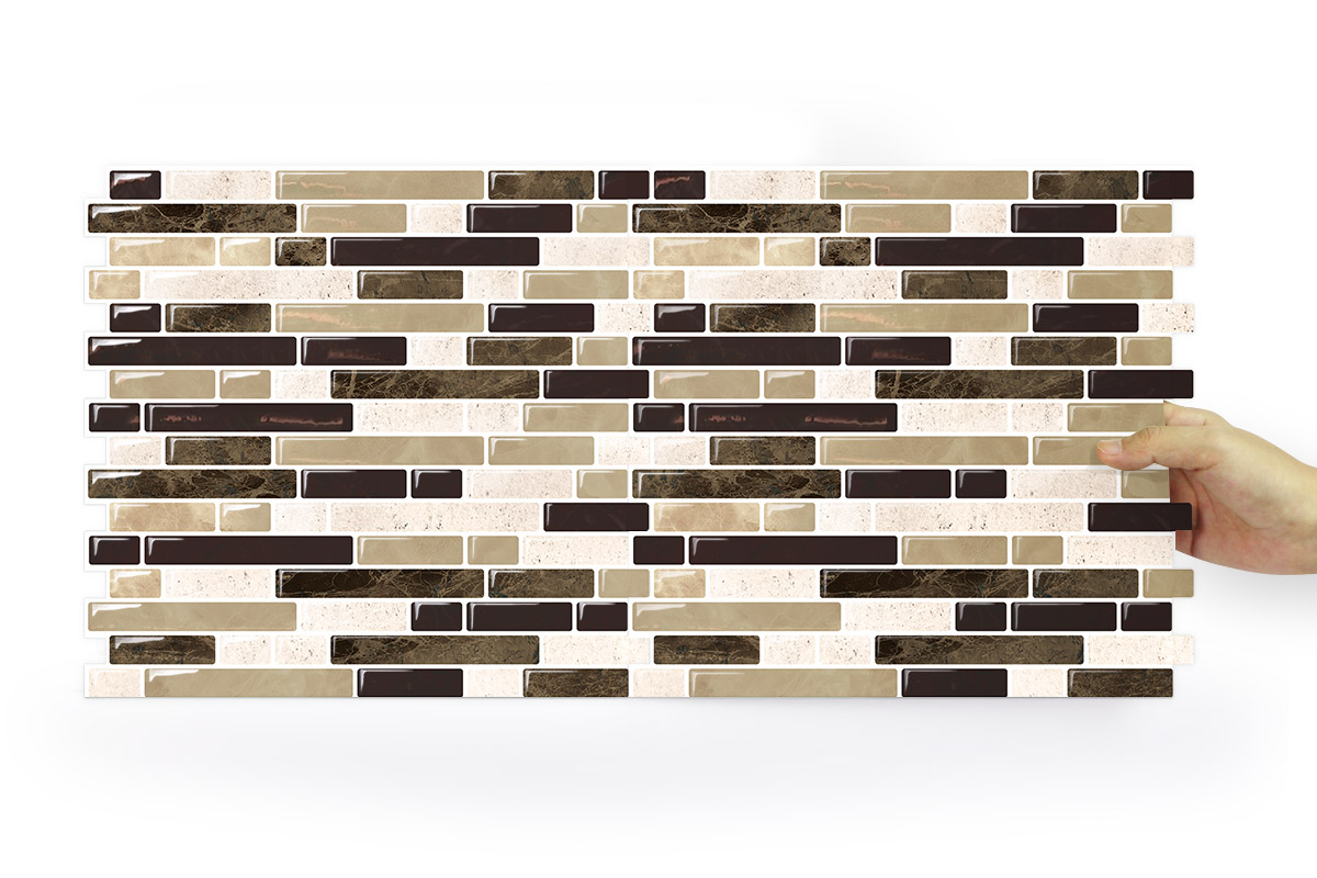 Fish bones design Vinyl 3D Peel and Stick Wall Tile Backsplash