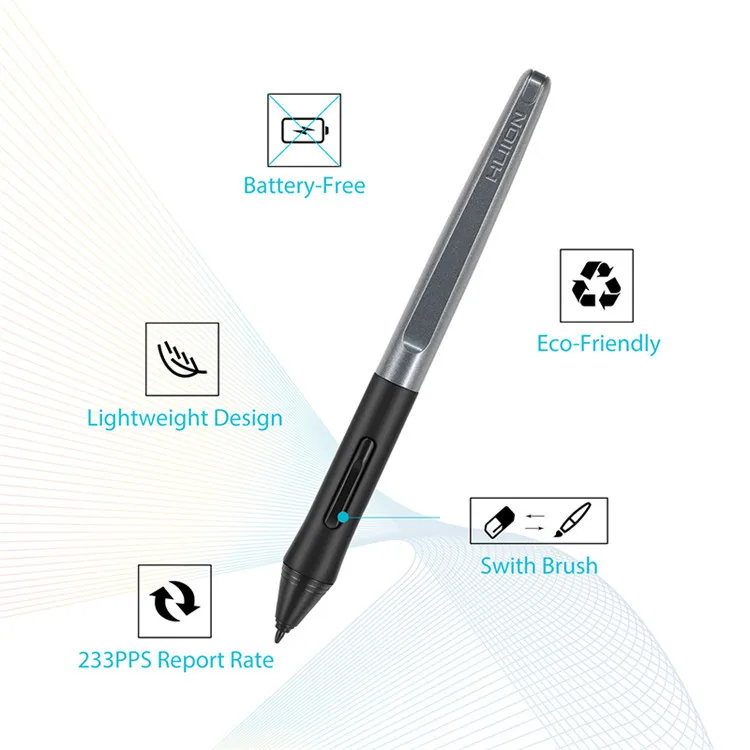 Battery-Free Huion Inspiroy H1060P 233PPS 8192Levels digital animation graphic pen professional usb art design drawing tablet