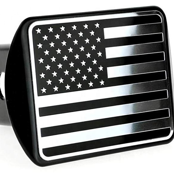 США американский флаг эмблема из нержавеющей стали на металлическом прицепе навесная крышка