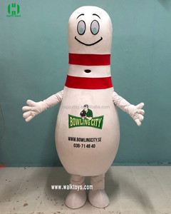 UK Bowling Pin Ball Mascot Costume Advertising Suit Fancy Dress Cosplay Outfit