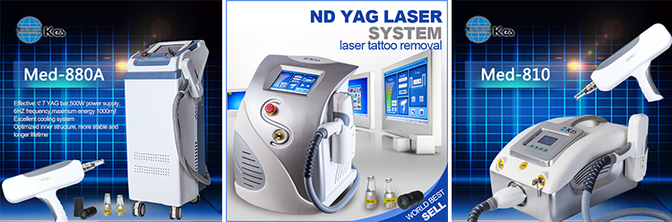 Med 860 q-switched nd-yag-лазера машины для удаления татуировки и пигментацией