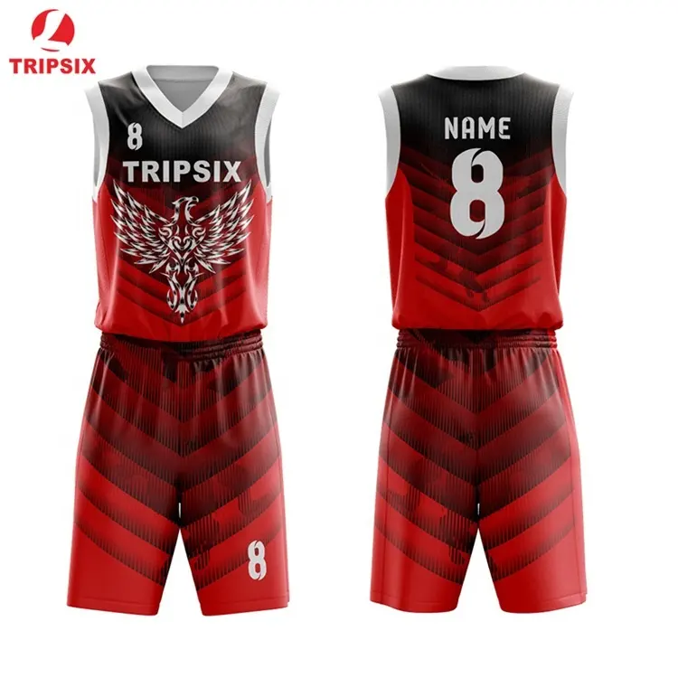 China Red Basketball Jersey Red Color 