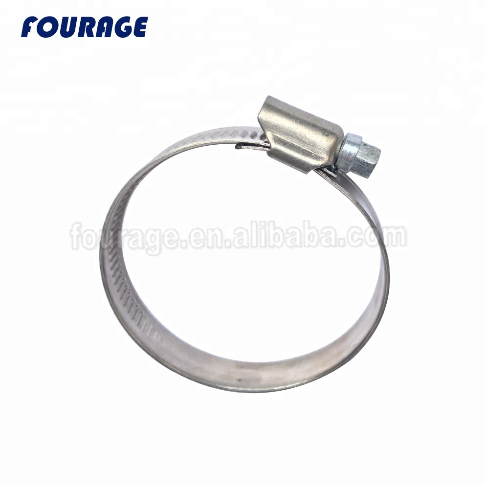 Полный нержавеющая сталь 304 Регулируемый немецкий тип 40-60 мм шланг зажим SS304