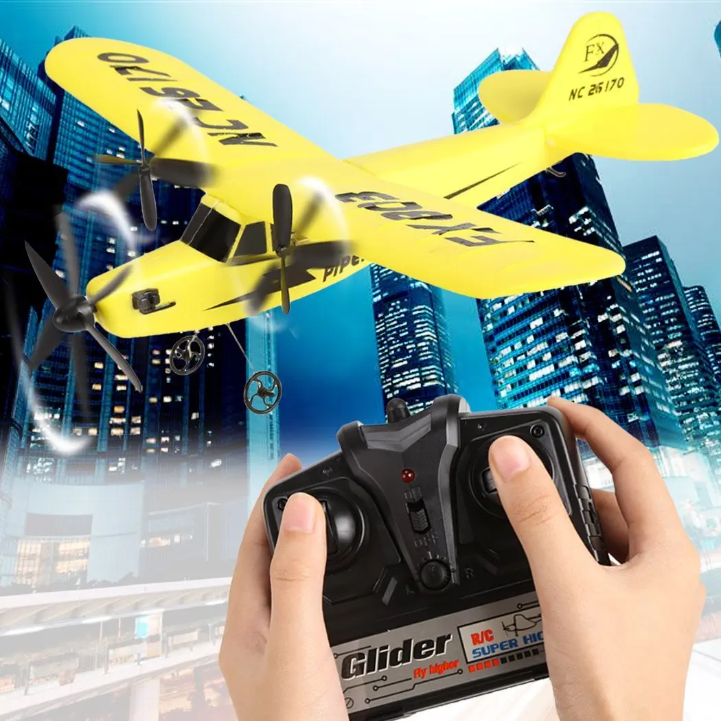 Original HOSHI Fly Bear FX-803 RC Plane FX803 2CH 2.4G Gyro RC Aircraft Glider Airplane for Kid Toys Christmas gift