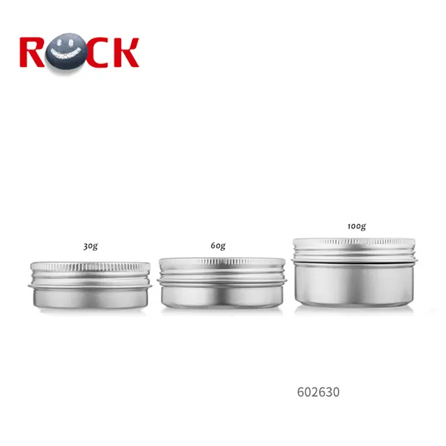 High Quality Silver Aluminum Jars Cosmetic Round Metal Tin Box