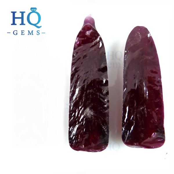 Lab Created Raw Ruby Corundum Rough - Synthetic Ruby for Jewelry