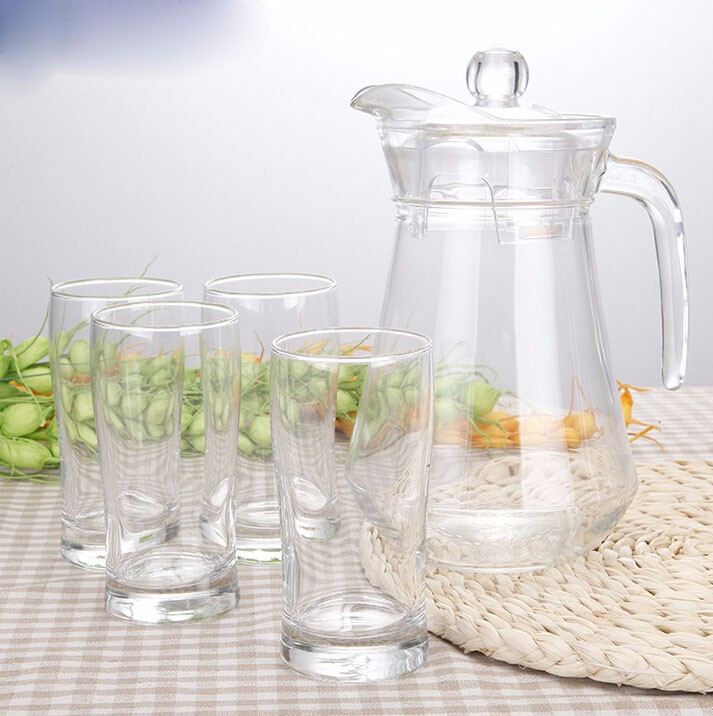 Haonai designed bulk 1.3L glass pitcher