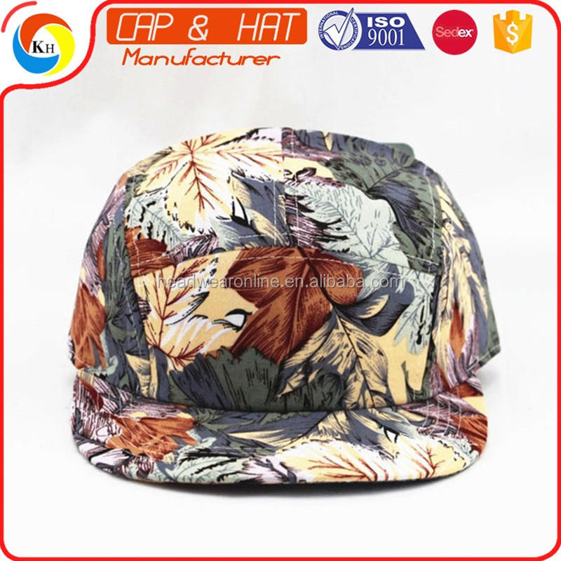 Maple Leaf Image Digital Printed 5 Panel Hat And Snapback hat men cap luxury
