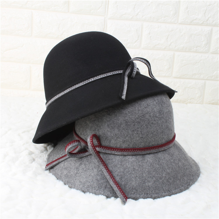 China Wholesale Winter Wool Felt Cloche Lady Hat