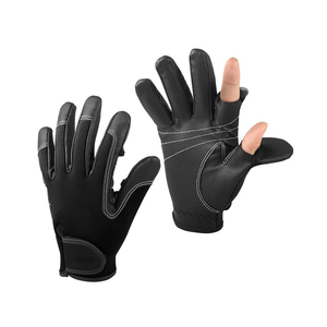 Waterproof Flexible 2 Cut Fingers Neoprene Fishing Gloves for Men and Women