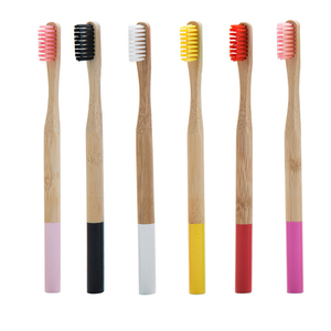 Eco-Friendly Natural Biodegradable Charcoal Round Bamboo Toothbrush