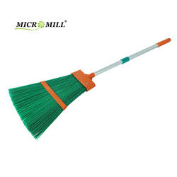 Yard sweeping grass leaves cleaning long handle broom aluminum telescopic garden usage plastic cleaning broom