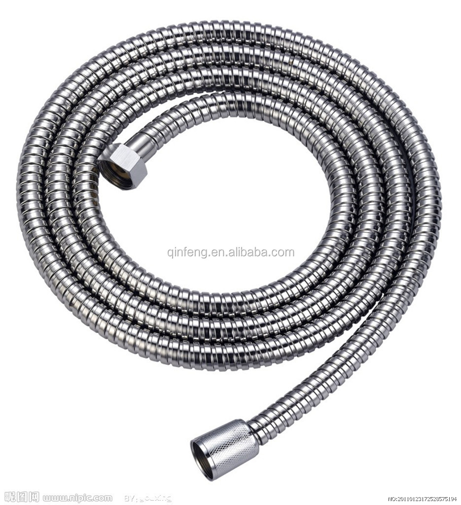 hot water flexible hose,s/s chromed flexible water shower hose