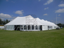 Outdoor sports hall tent with aluminum structure