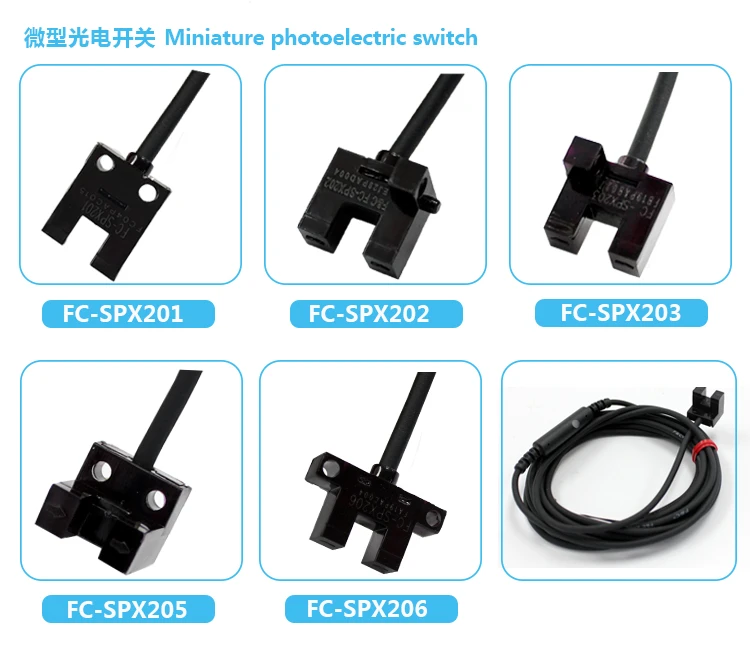 5VDC-24VDC 4 cables Mini horquilla 5 mm Sensores fotoeléctricos NPN NO NC