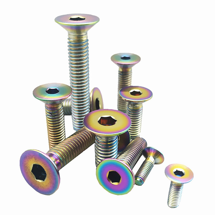 0.8mm x 15mm Gold Titanium Countersunk Bolt M5 x