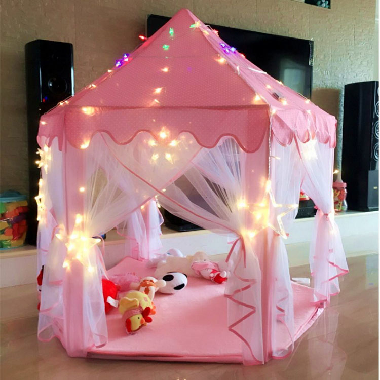 2020 Hot Selling Wholesale, Portable Folding Indoor Outdoor Playhouse Toy Princess Kids Castle Play Tent/
