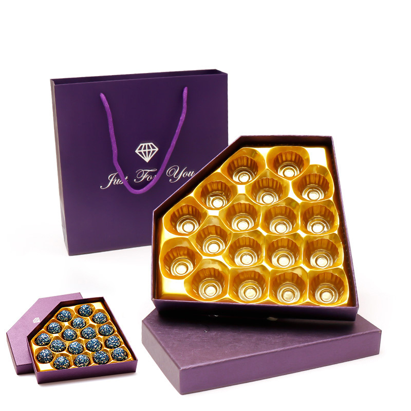 Custom Art Paper Gift Box Empty Chocolate Boxes with plastic trays