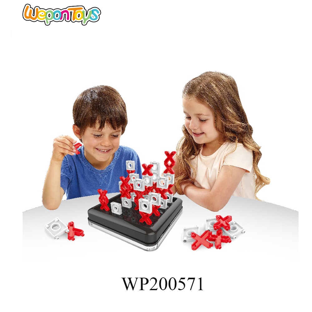 Оптовая продажа, 3d игра в шахматы XO, тренировочная игра для мозга, пластиковая шахматная игра с тактиком-пальцем