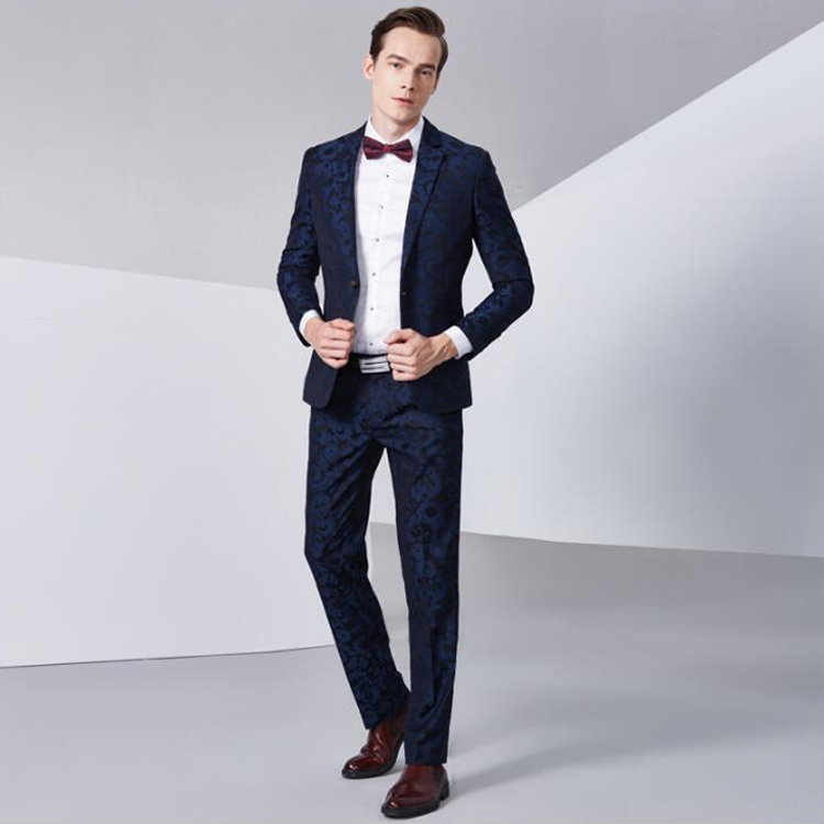Jackets+Pants wholesale tailored suit 100%wool custom made red or blue tuxedo italian wedding suits for men