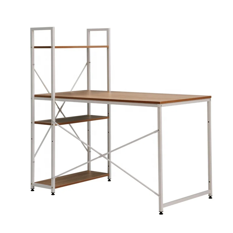 Всего 15-18USD MDF Топ металлическая рама современный офисный стол с книжной полкой и очень прочная рама