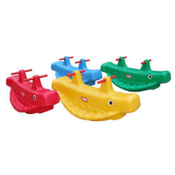 Hot Sale Amusement Park Wholesale Children Animal Whale Indoor Plastic Kids Rocking Seesaw