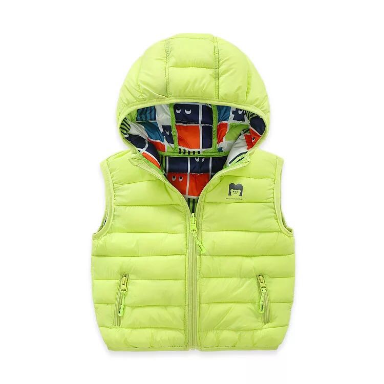 P0139; Жилет для мальчиков; Пальто Реверсивный, 2-лицевая сторона одежда с рисунком; Рождественская одежда с рисунком для мальчиков и девочек; Детская одежда