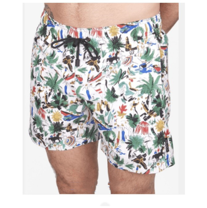 JIA LI Mens Board Shorts Paisley Summer Printed Quick-Dry Swim Trunks Beach Shorts