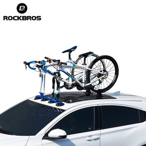 Bicycle Rack Triple Bike Roof-Top Suction Bike Car Rack Carrier Quick Install Red