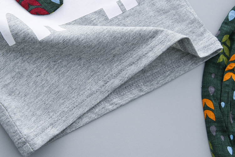 Elephant and leaves summer suit importing bulk wholesale baby clothes boy from china