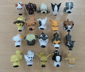 miniature dog figurines plastic