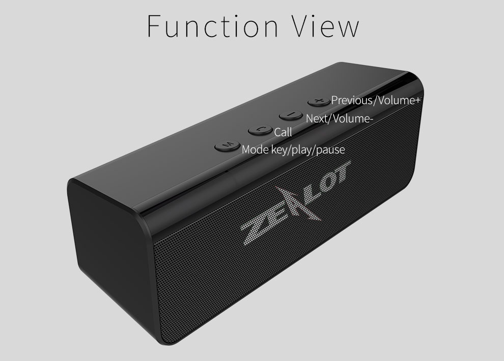 Zealot S31 2000mAh ワイヤレススピーカー 10W ポータブル Bluetooth