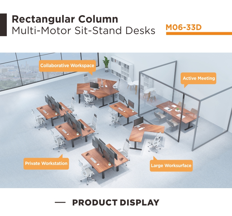 Ba động cơ điện có thể điều chỉnh độ cao Ghế đứng Bàn đứng có động cơ