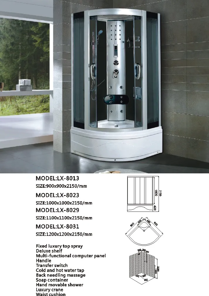 High quality popular multifunctional modular shower room LX-8031