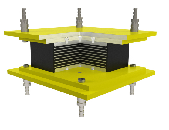 高阻尼橡胶垫隔震桥承