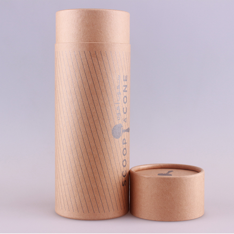 Customized kraft paper tube packaging for cosmetic/gift cylindrical tool cardboard round box