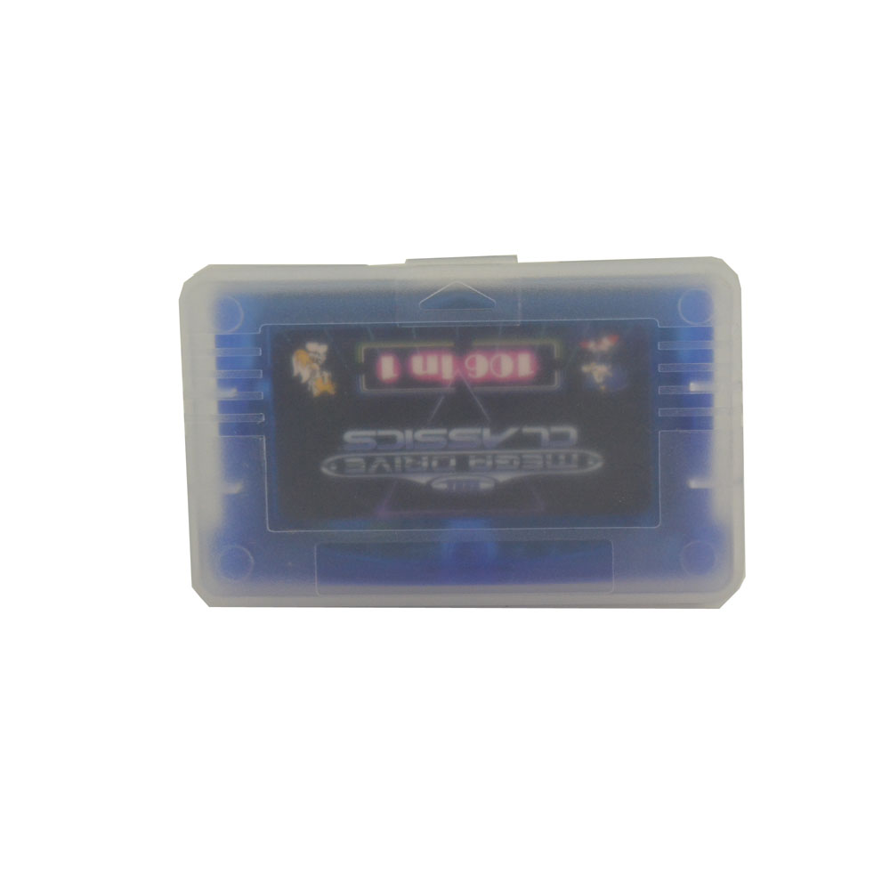 Para gba sms 106 em 1 cartão de jogo encaixotado mega drive para sega master system para GB-A sp N-DS multiarte