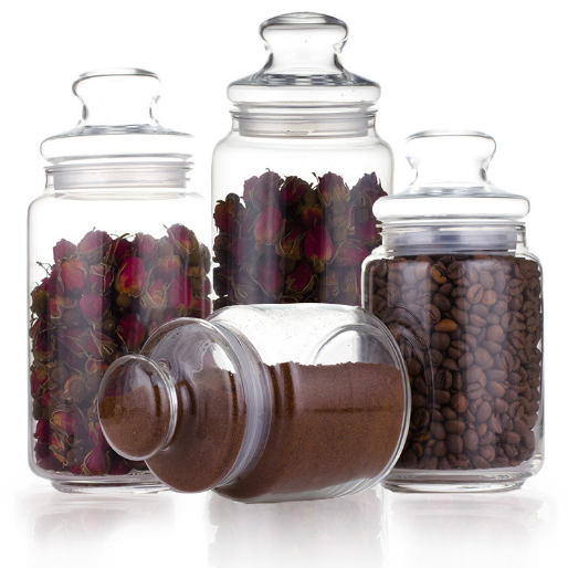 Food Grade Honey Jam Glass Jar Large Capacity Round Glass Jar
