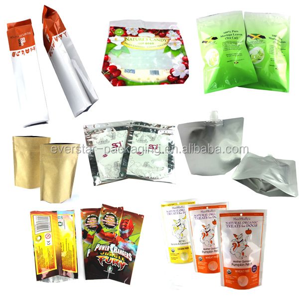 Popular Customized Biodegradable stand up pouch food packaging bag with zipper
