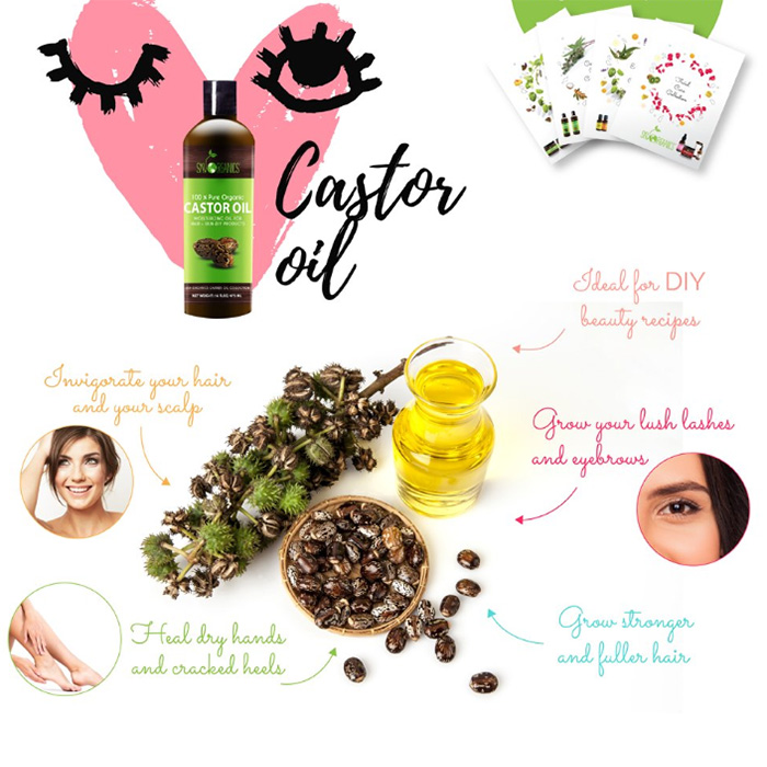 OEM ODM 100% Pure Castor Oil Organic Castor Oil For Hair Eyebrow Eyelash Beard Growth skin care miracle oil
