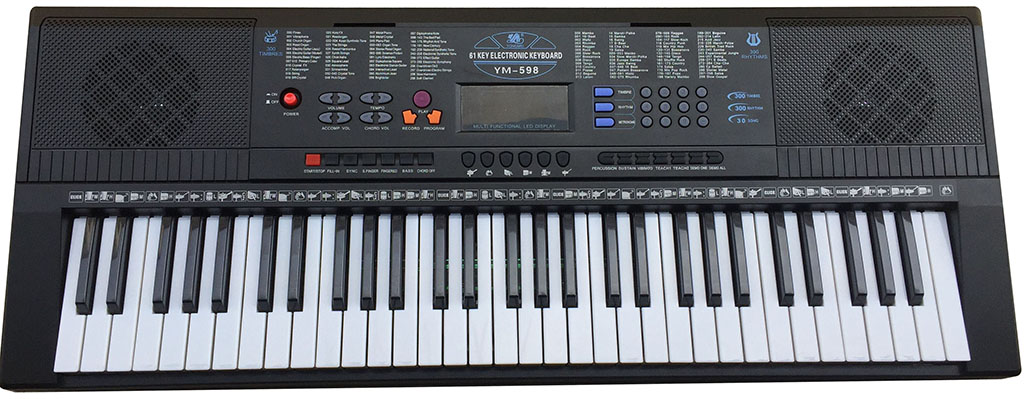Yongmei YM-598 electrónica inteligente instrumento 61 clave Tecla de Piano para niños adultos comienzos enseñanza Multi-función de órgano electrónico de p