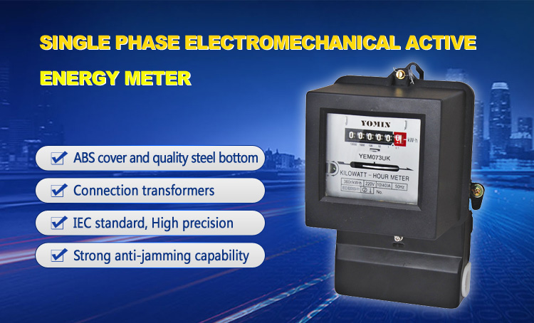 Single phase two way electromechanical 220V kwh electric energy mo<i></i>nitor meter