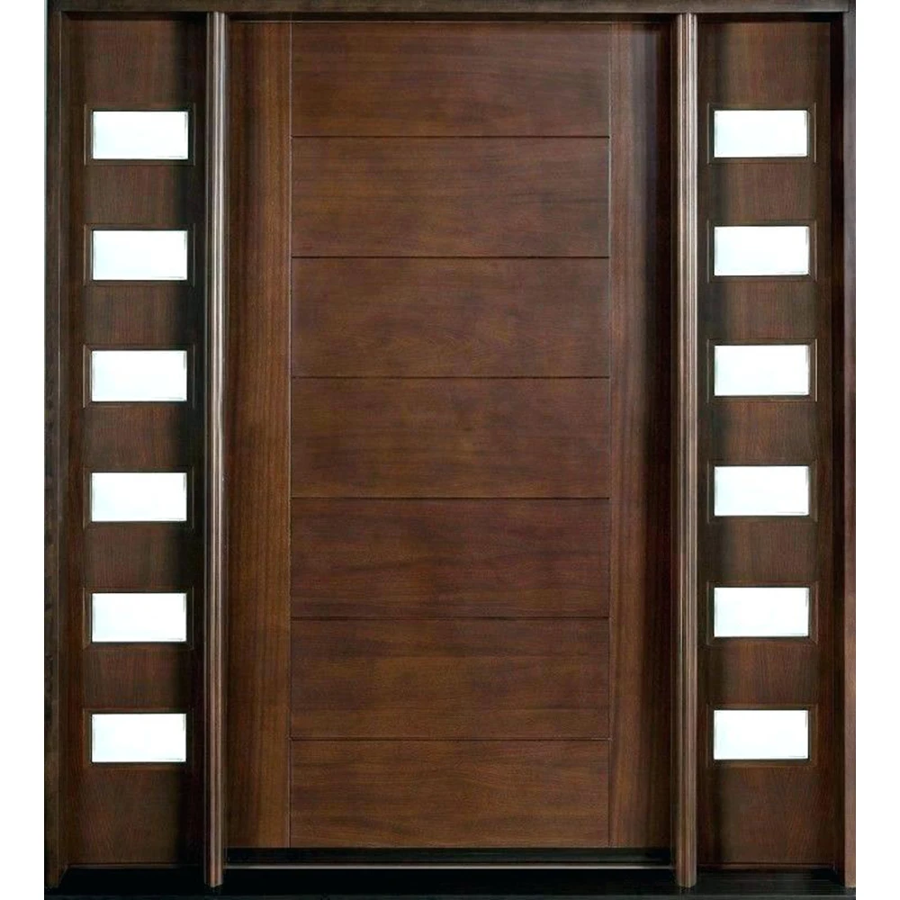 Light Lobby ไฟเบอร์กลาส Glossy ไม้ซีล ENTRY ประตู sill