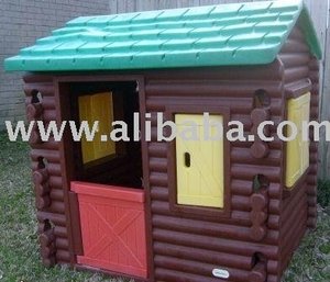 log cabin playhouse plastic
