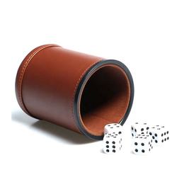Custom Leather Dice Shaker Cup For Yahtzee Games