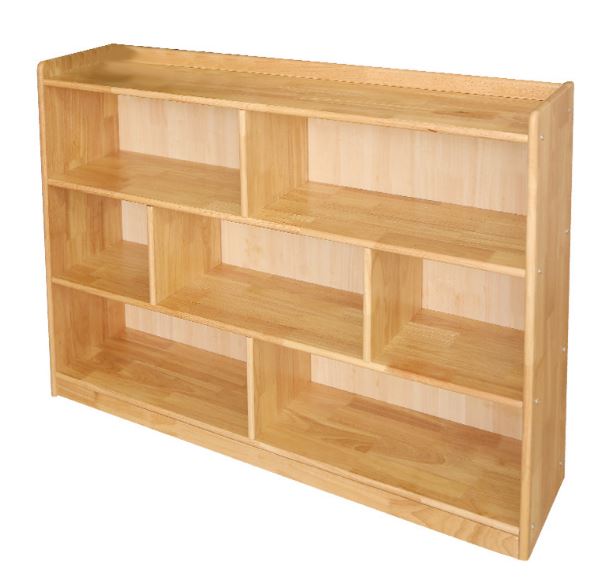 Резиновый деревянный школьный шкаф Монтессори для хранения детских игрушек, мебель