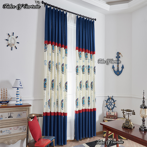 The simple chenille embroidery curtains for living room