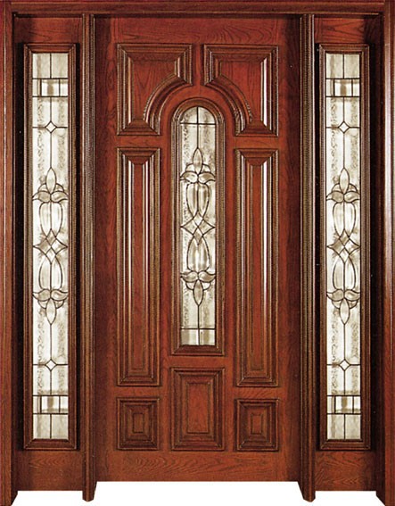 De lujo de la puerta principal de madera tallado diseños